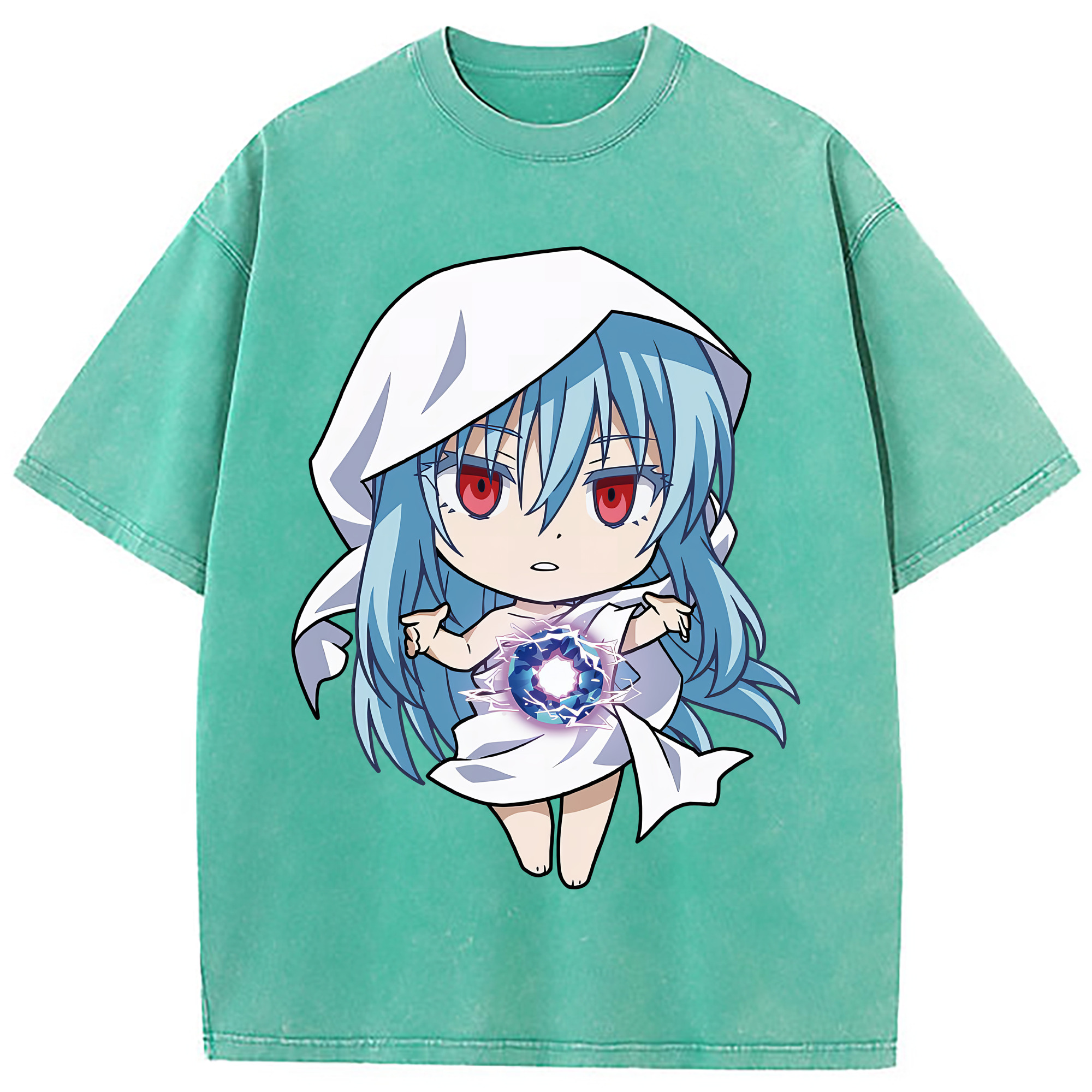 （画像用） 転スラ Regarding Reincarnated to Slime 綿100% ヴィンテージ風 半袖Tシャツ（フロントプリント）
